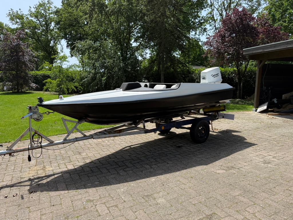Picton speedboot 70pk Johnson, Watersport en Boten, Ophalen, Gebruikt, Motor en Techniek, Motorboot