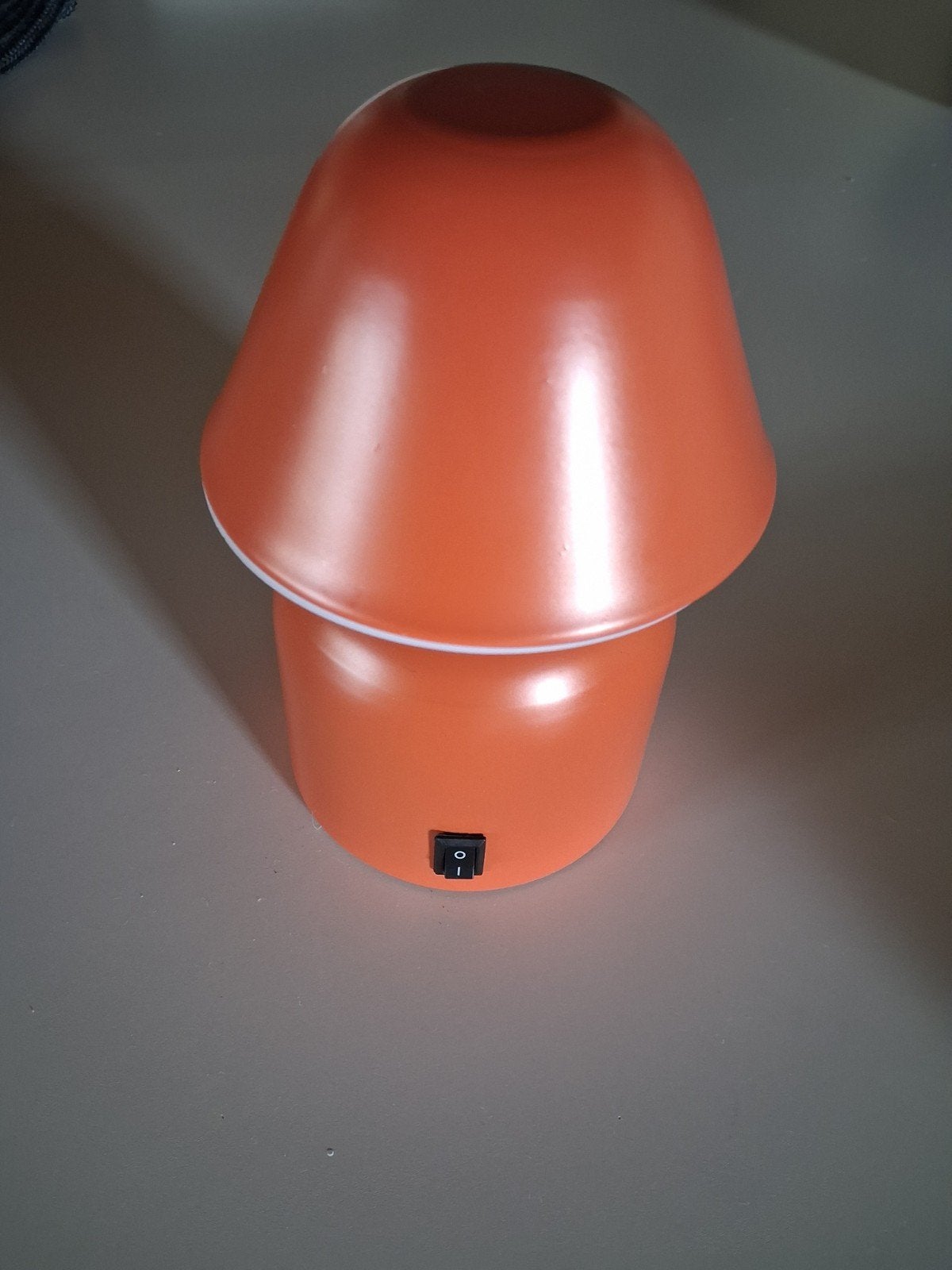 Leuke oranje paddenstoellamp, 16 cm hoog, Met schakelaar, Ophalen of Verzenden, Zo goed als nieuw, Paddenstoellamp