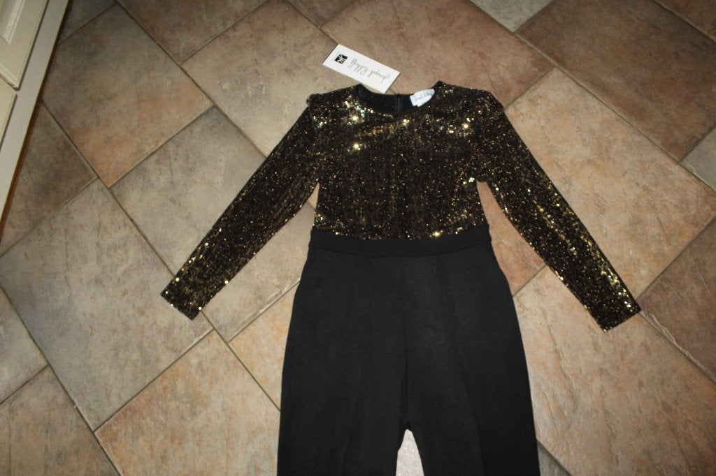 Joseph Ribkoff elegante zwart/glitter chique jumpsuit 38/40, Maat 38/40 (M), Meerkleurig, ., Joseph Ribkoff
