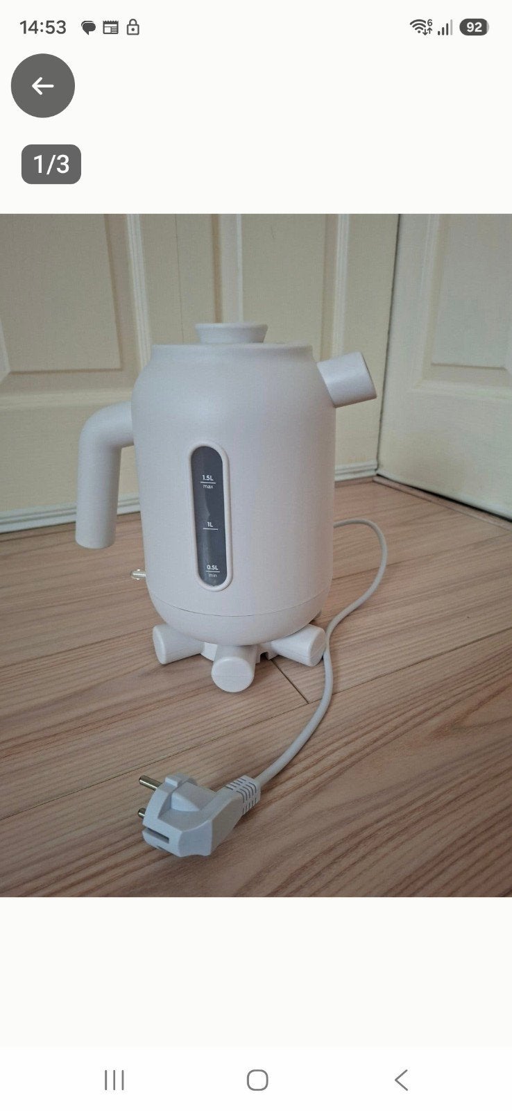 waterkoker Hema, Witgoed en Apparatuur, 1 tot 2 liter, Ophalen of Verzenden, Gebruikt