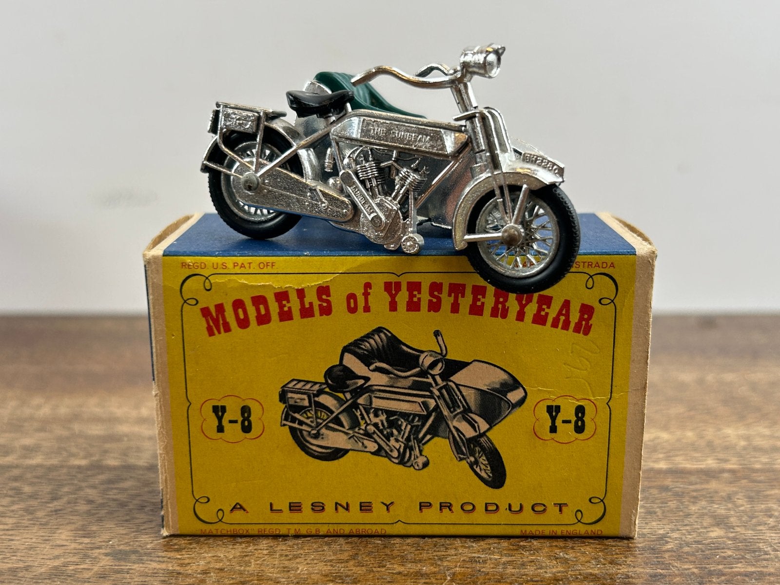 Matchbox Models of Yesteryear Y-8 1914 Sunbeam Motor Cycle, Ophalen of Verzenden, Zo goed als nieuw, Overige typen, Matchbox