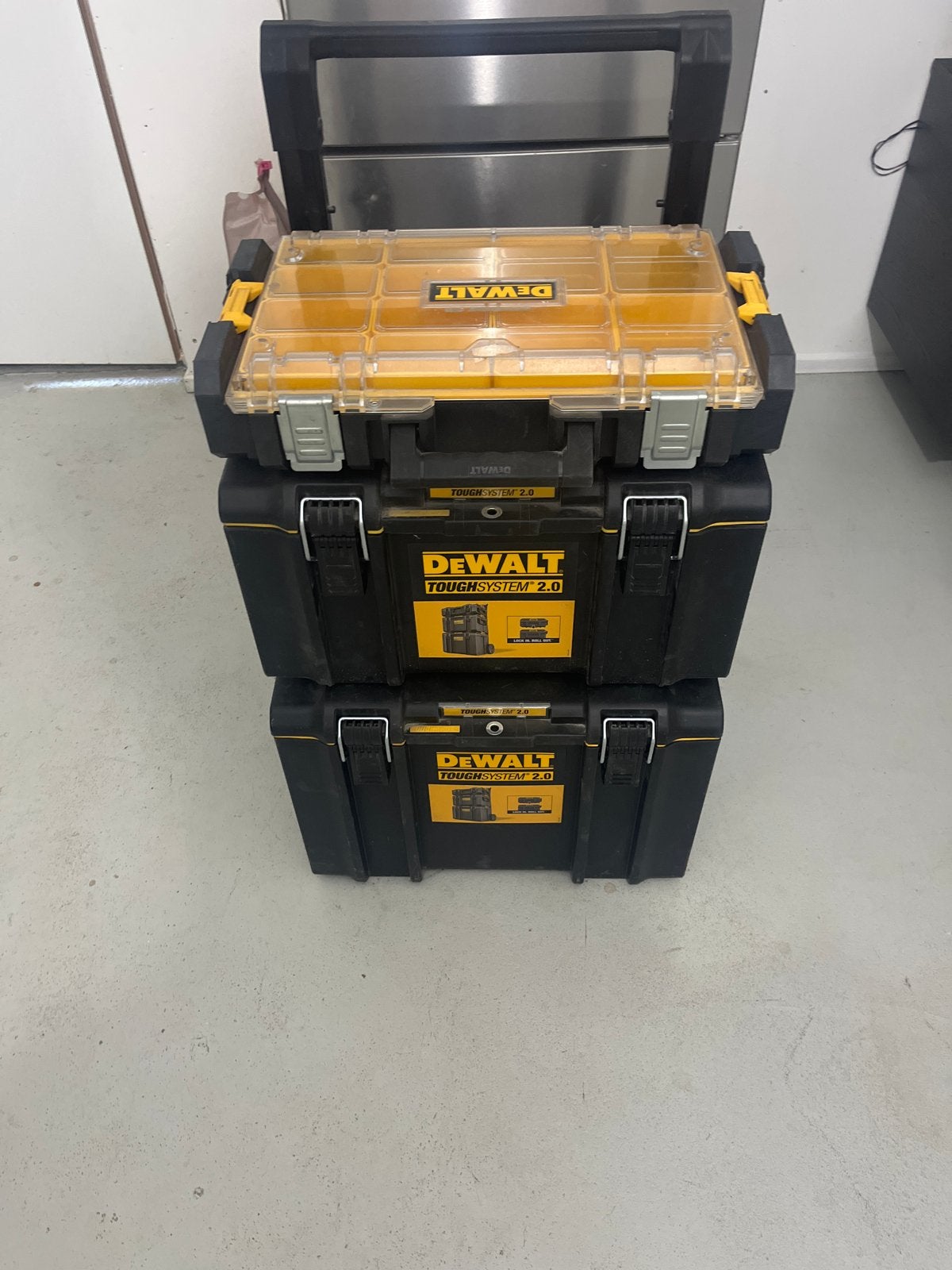 DeWalt ToughSystem 2.0 gereedschapskisten met inhoud, Ophalen, Gebruikt, Gereedschapsopslag, DeWalt