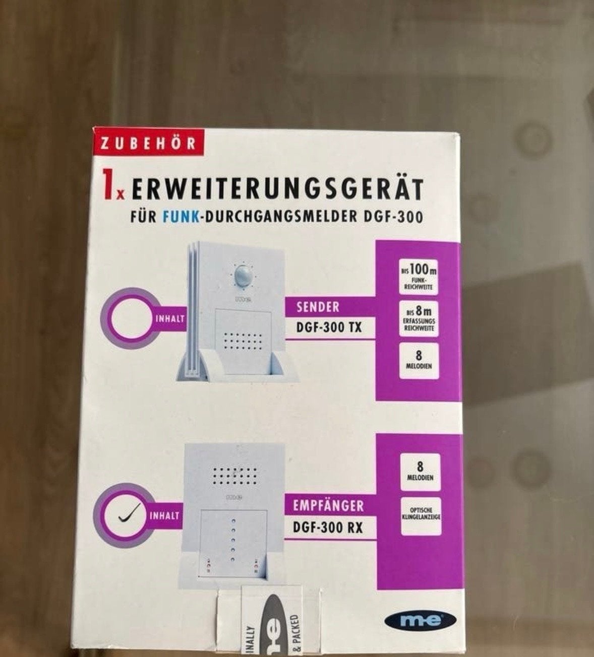 ME DGF-300 Draadloze Doorgangsmelder Uitbreidingsset, Ophalen, Beweging, Detector, Sensor of Melder, Nieuw