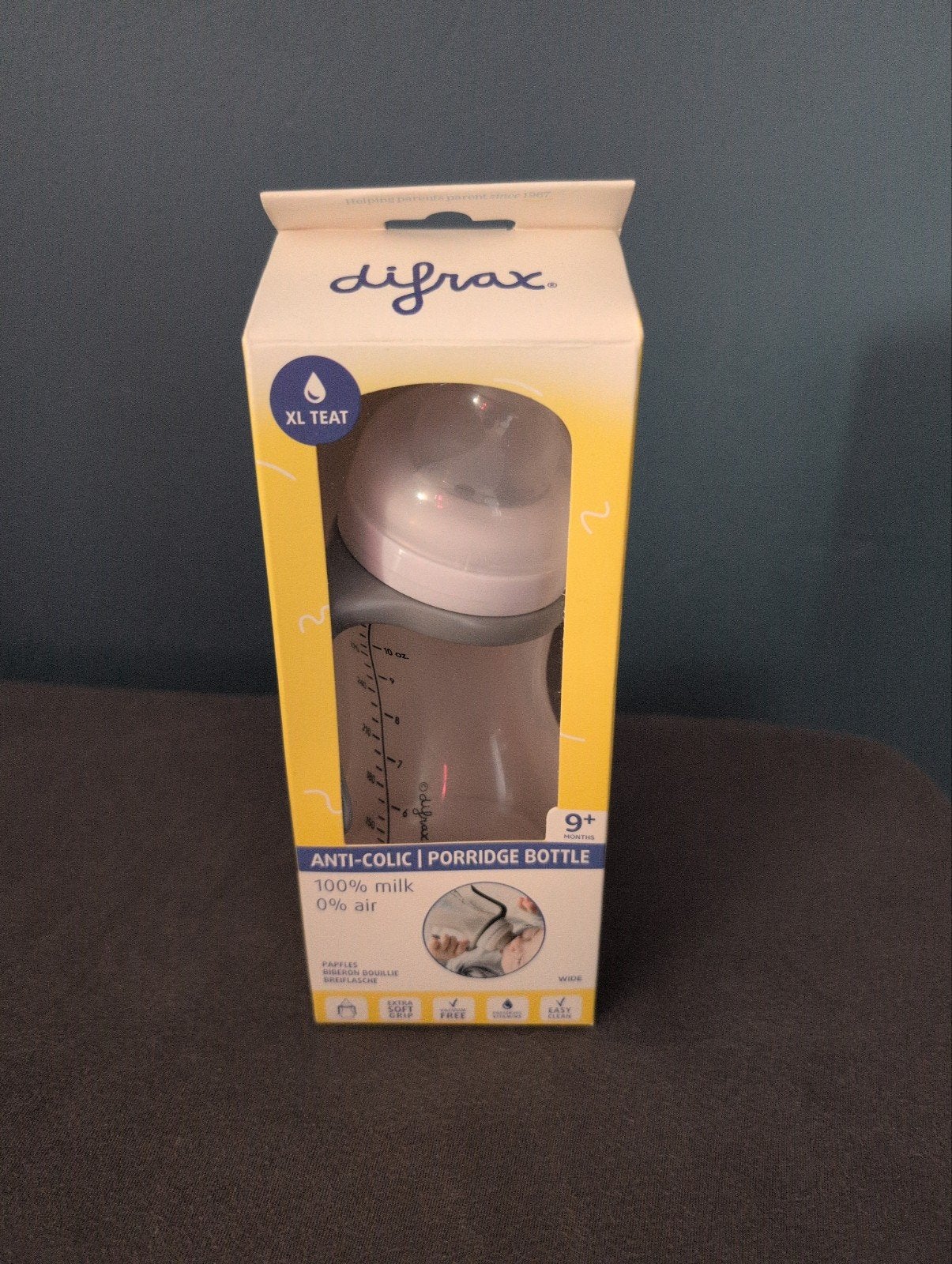 Difrax Anti-colic Fles - 310 ml - XL Speen, Nieuw, Babyfles, BPA-vrij, Ophalen