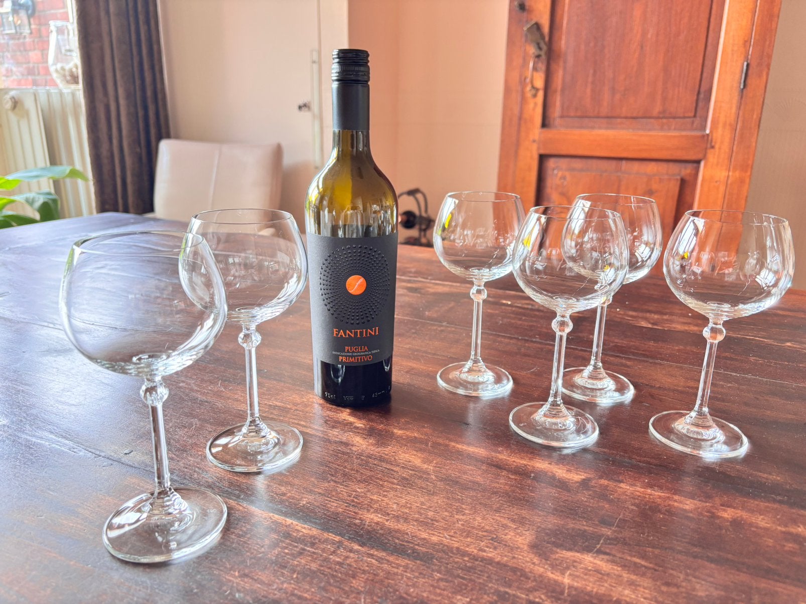 Spiegelau zes kristallen rode wijnglazen, Ophalen, Zo goed als nieuw, Kristal, Glas of Glazen