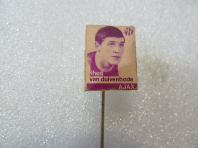 Vintage Speldje Theo van Duivenbode Ajax, Verzamelen, Ophalen of Verzenden, Gebruikt, Sport, Speldje of Pin