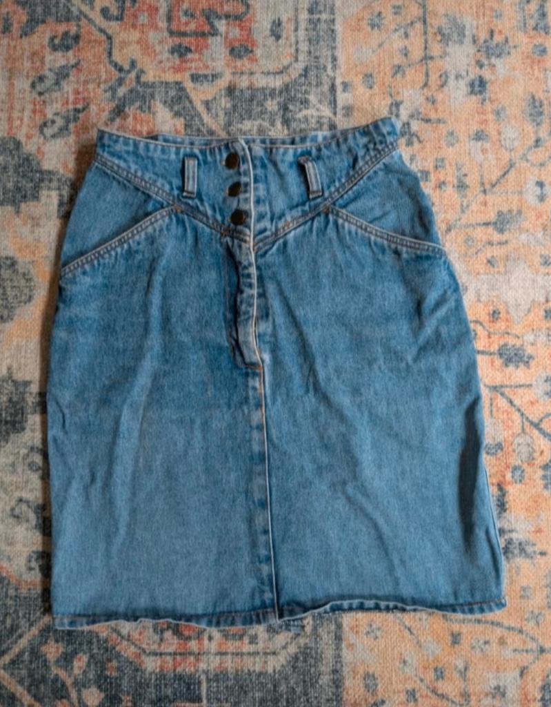 Vintage high waist spijkerbroek, Blauw, Ophalen of Verzenden, Vintage, Maat 34 (XS) of kleiner