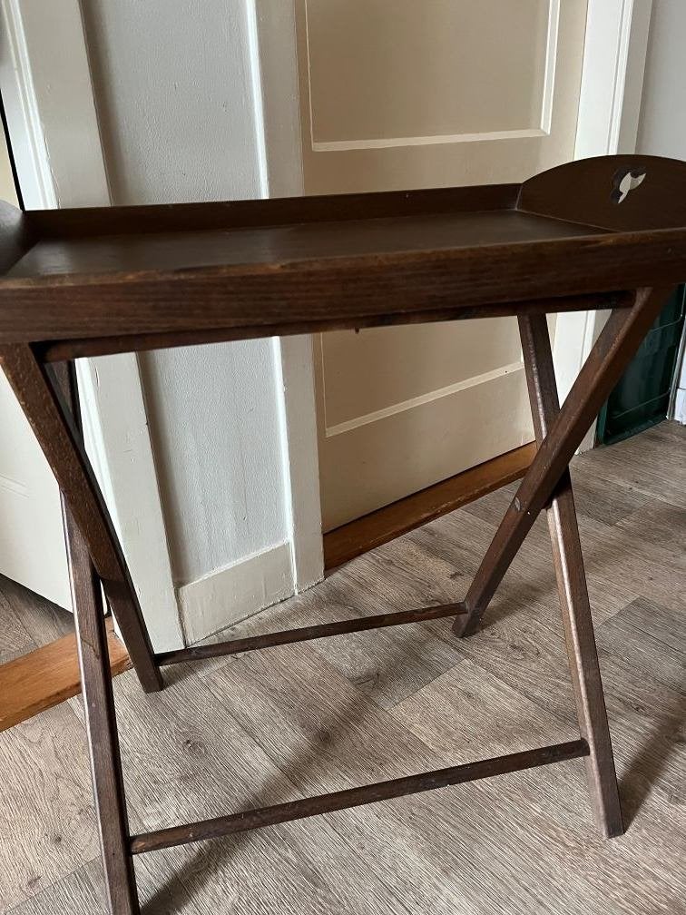 Butler tray, inklapbaar, Huis en Inrichting, Ophalen, Afneembaar, Zo goed als nieuw, Hout