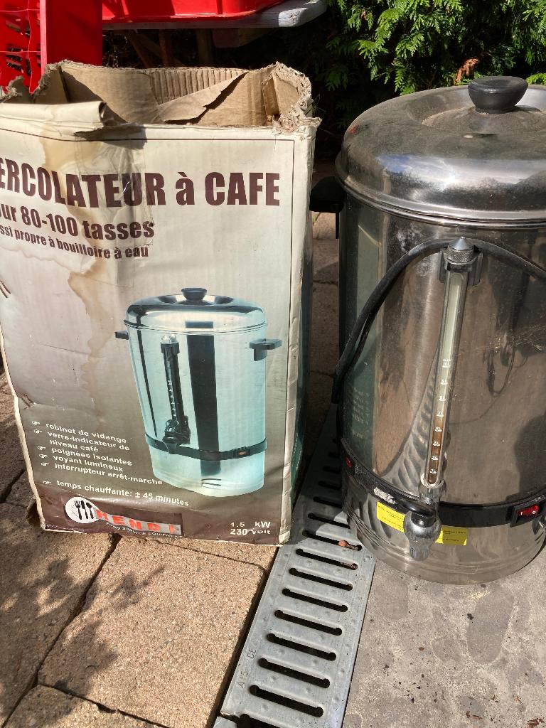 Koffie percolator 80 kops, Witgoed en Apparatuur, Koffiezetapparaten, Gebruikt, Overige modellen, 10 kopjes of meer, Gemalen koffie