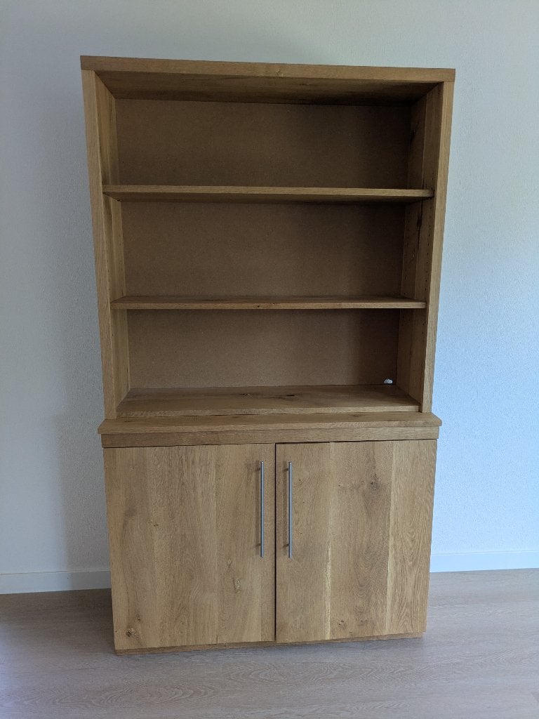 Volledig massief licht eiken kast - 2-delig, Antiek en Kunst, Ophalen