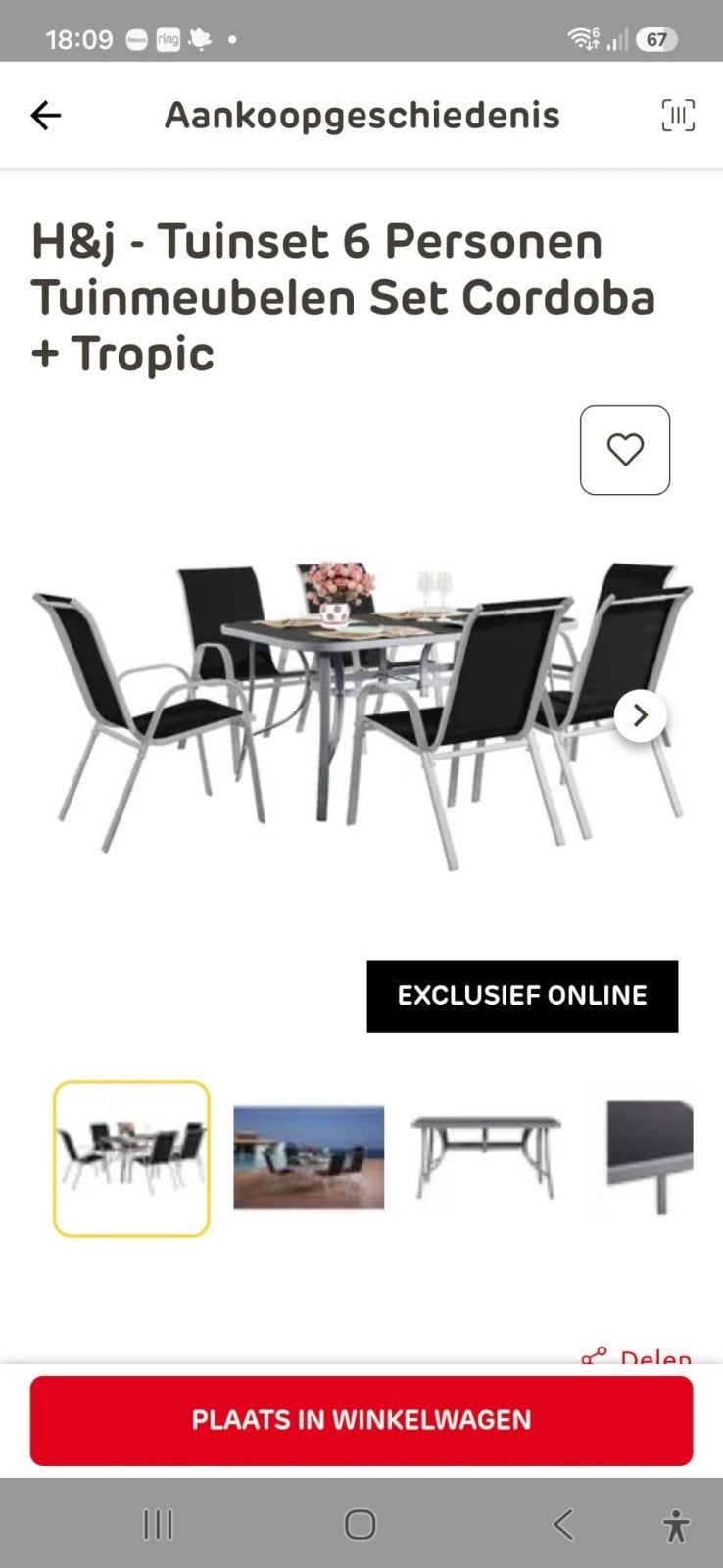 Mooie dinerset, 1 jaar oud, lichte roestvorming, Ophalen, Gebruikt, 6 zitplaatsen, Aluminium