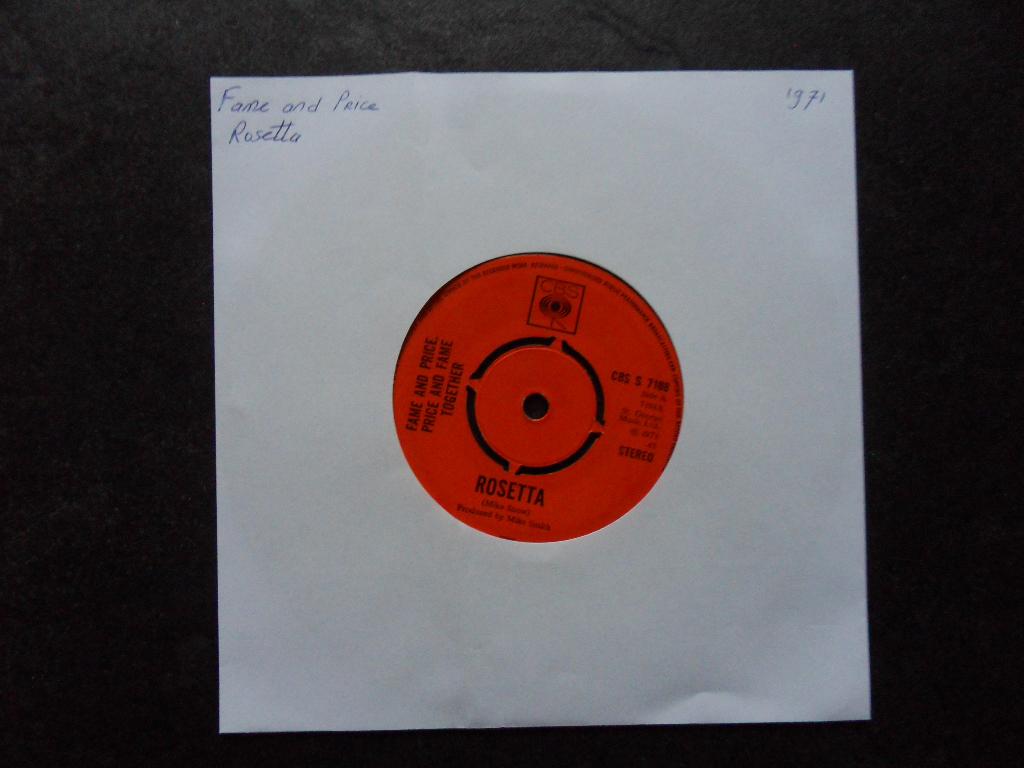 Fame and Price - Rosetta, Ophalen of Verzenden, Zo goed als nieuw, Pop