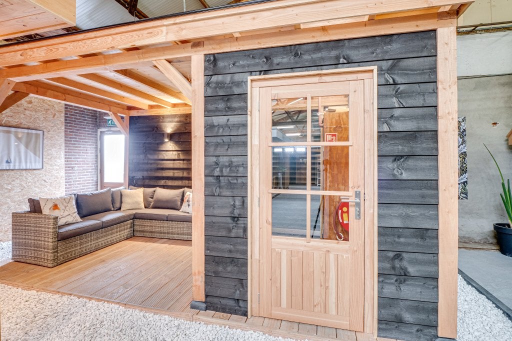 Showmodel overkapping met schuur 500x250cm, Ophalen, Zo goed als nieuw, Veranda