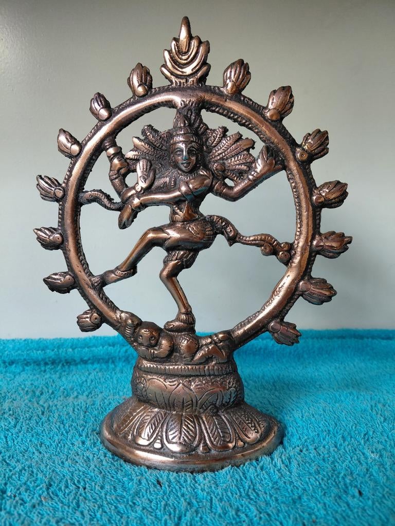 Shiva Nataraja beeld, metaal, 20 cm hoog, Ophalen of Verzenden