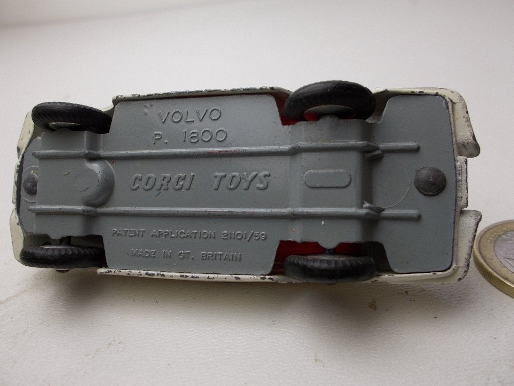 1965 Corgi Toys 258 THE SAINT CAR VOLVO P-1800 + DRIVER (A), Ophalen of Verzenden, Zo goed als nieuw, Auto, Corgi
