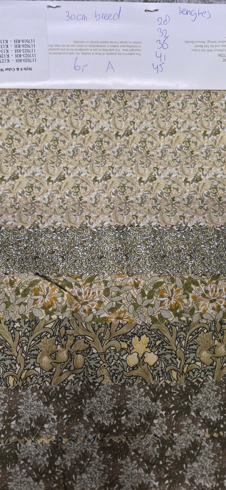 Quiltstof  william morris print, Ophalen of Verzenden, Nieuw, 200 cm of meer, 120 cm of meer