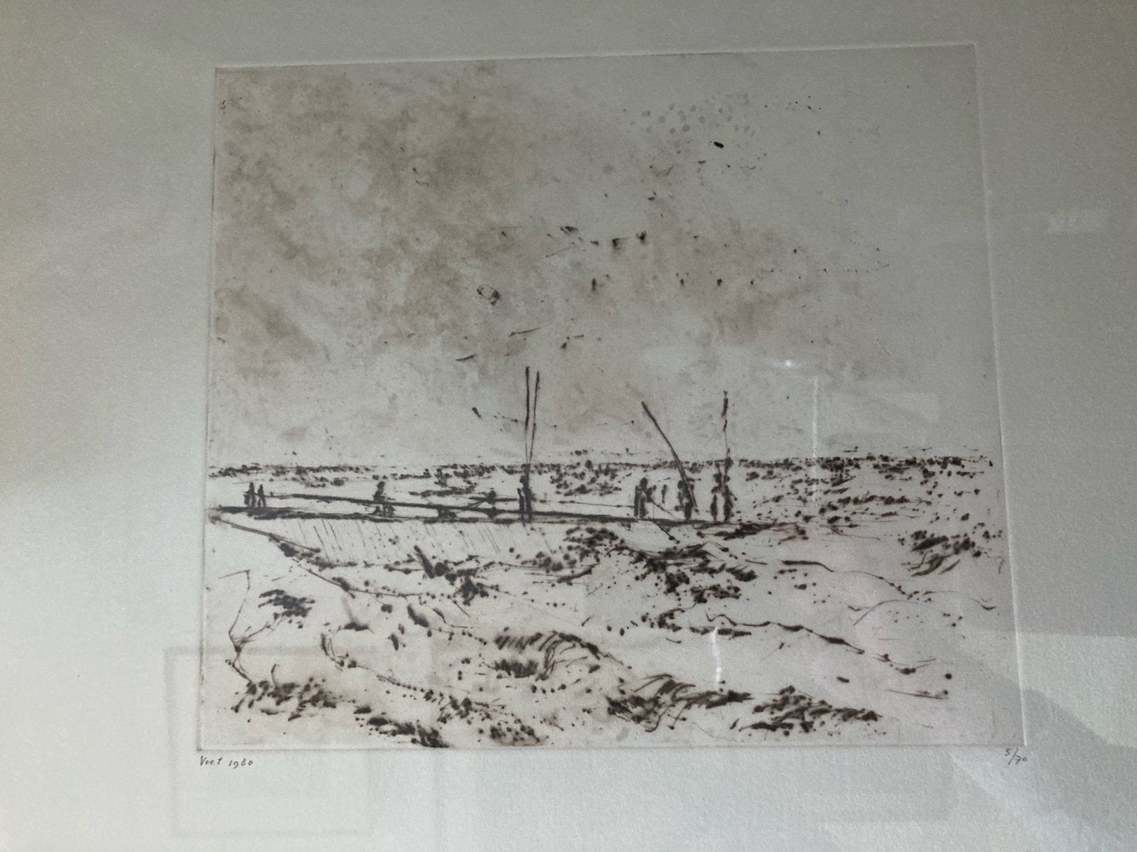 Willem Voet, ets in aquatint, 1980, 5/70, Ophalen of Verzenden