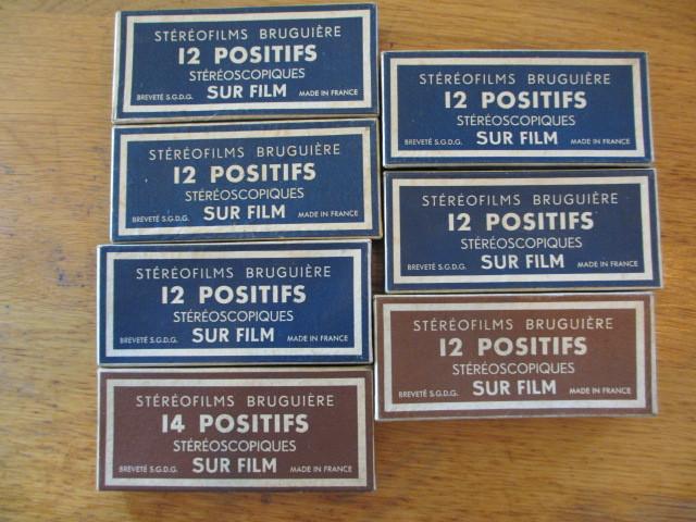 7 doosjes met totaal 86 Stereofilms Bruguiere, Ophalen of Verzenden, 1940 tot 1960, Overige typen