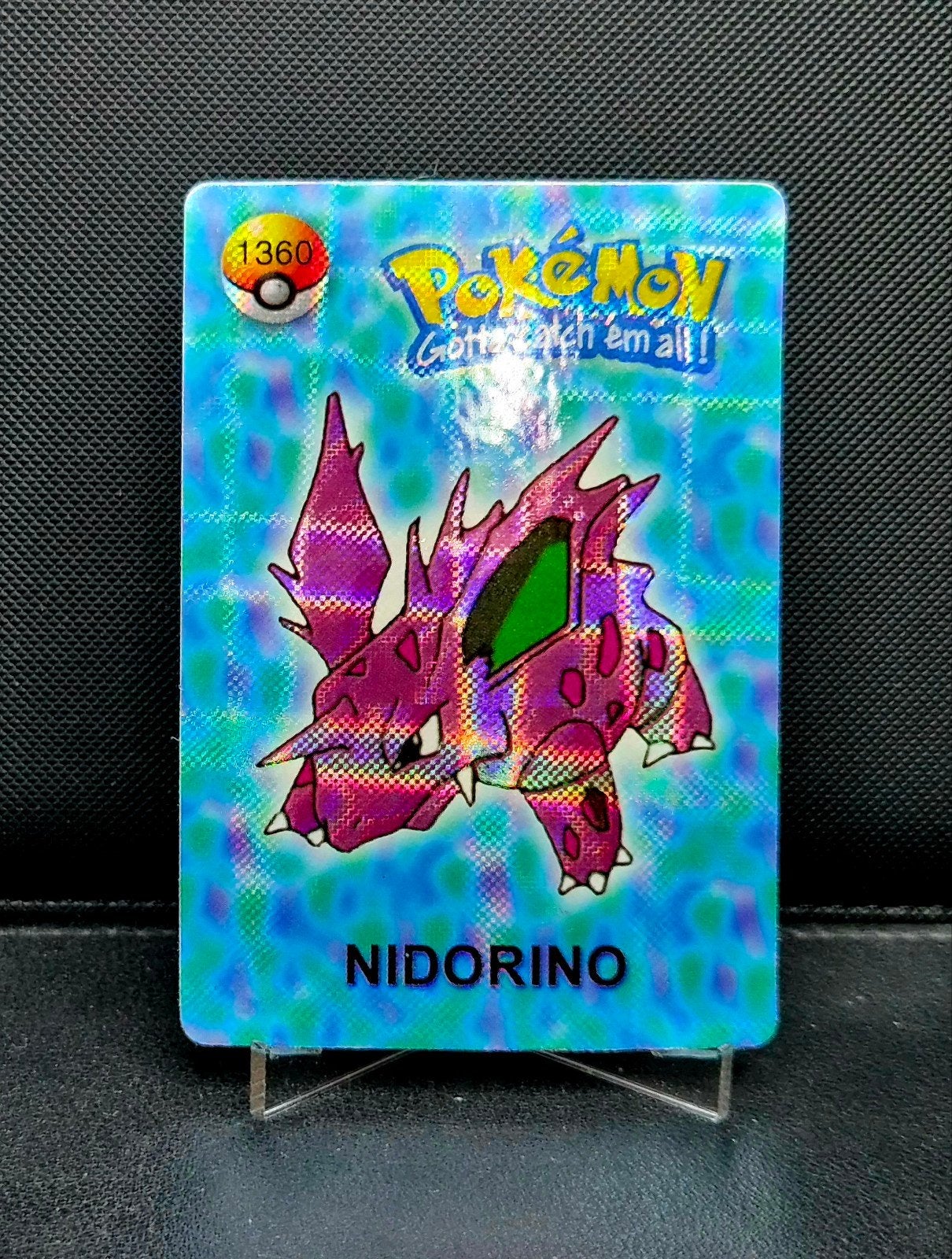 Nidorino Holo 1360 Vending Prism Engels 1999, Hobby en Vrije tijd, Verzamelkaartspellen | Pokémon, Zo goed als nieuw, Ophalen of Verzenden