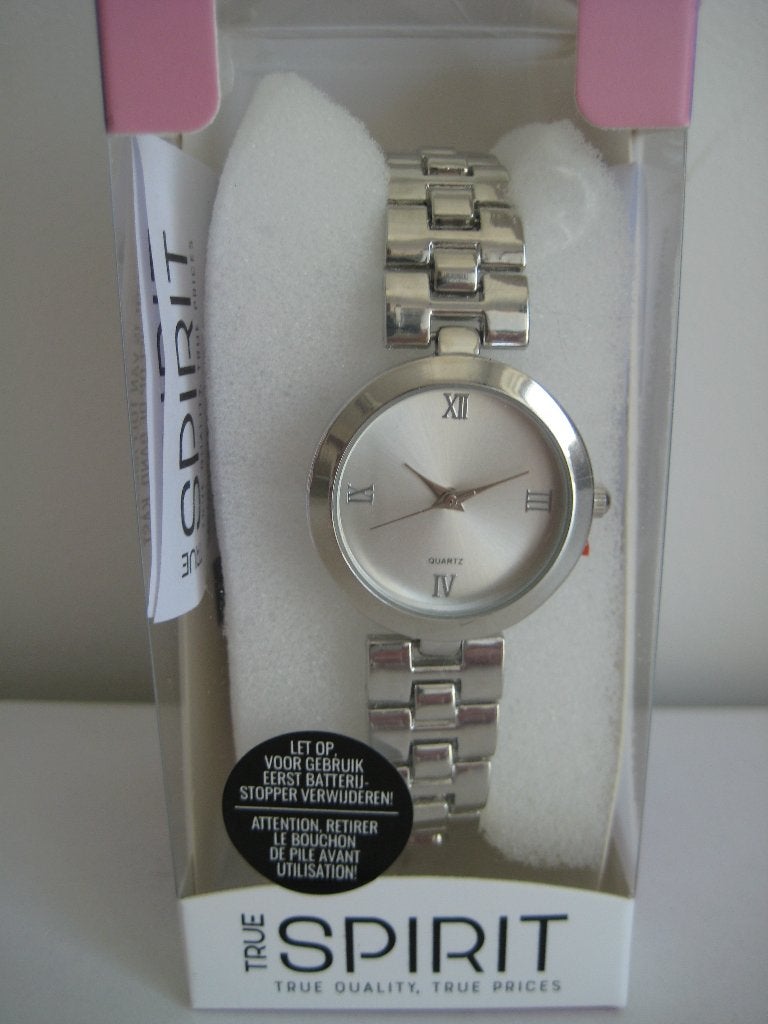 True Spirit zilverkleurig dameshorloge met schakels NIEUW, Sieraden, Tassen en Uiterlijk, Horloges | Dames, Overige merken, Overige materialen