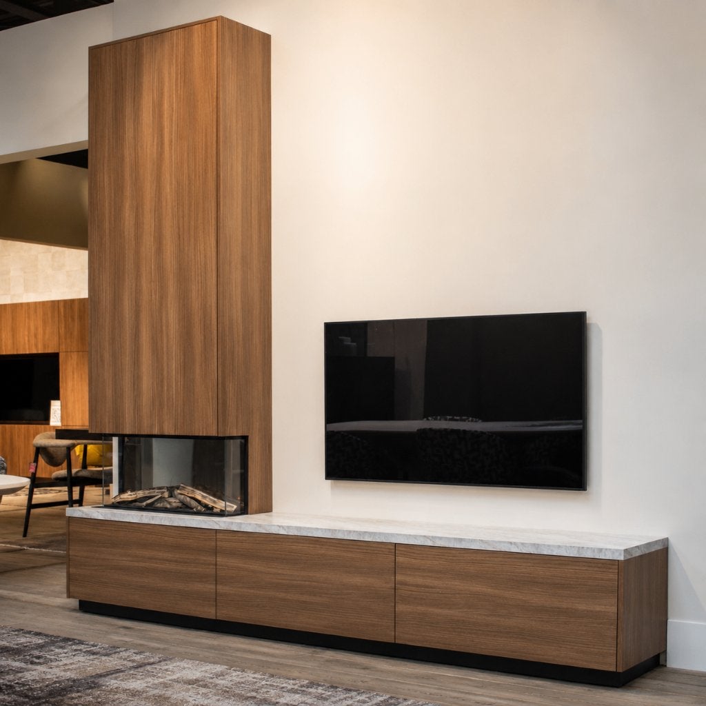 Haardmeubel showroommodel, 200 cm of meer, Ophalen of Verzenden, Zo goed als nieuw, 200 cm of meer