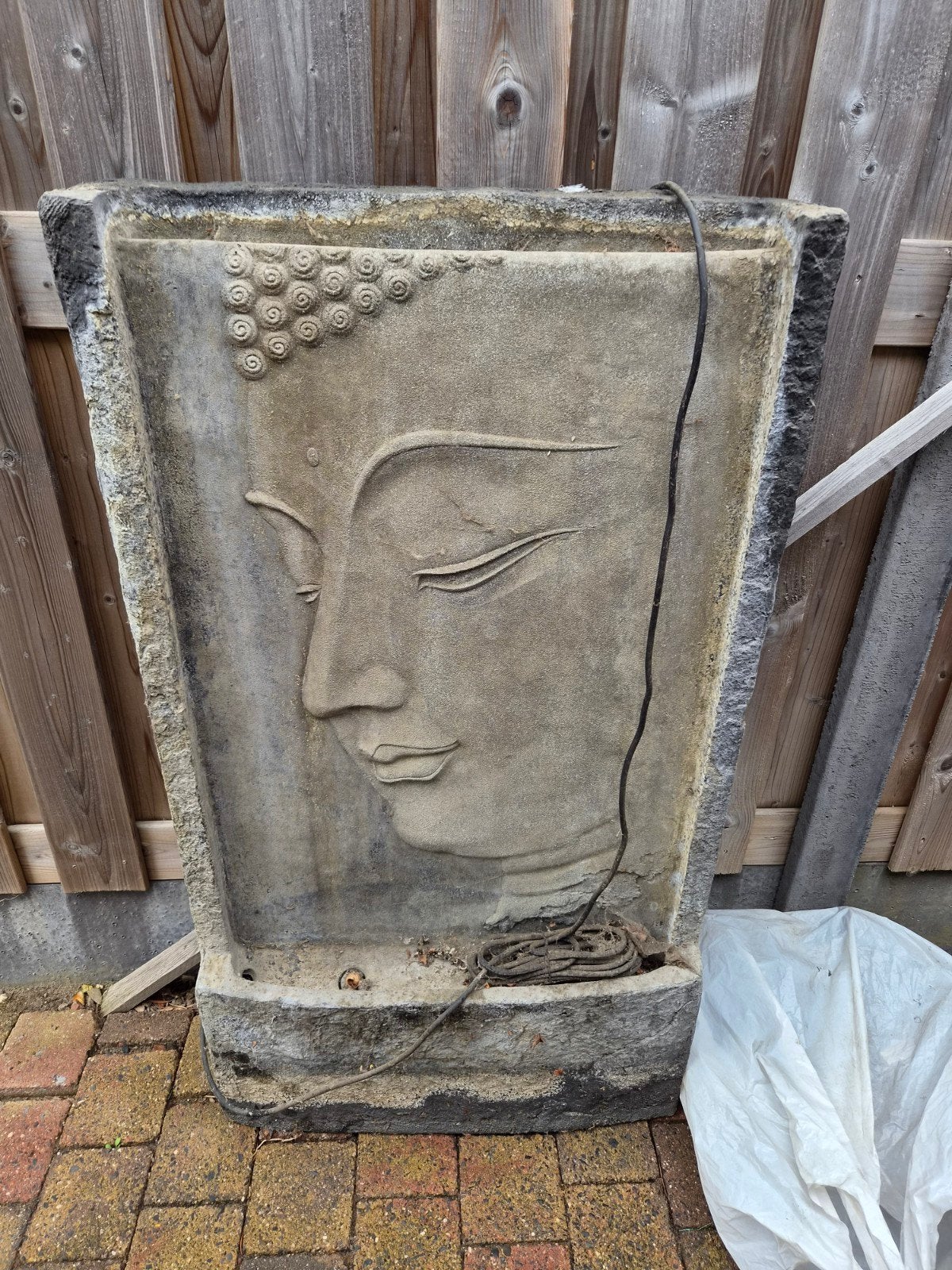 Boedha fontein/waterpartij, Tuin en Terras, Waterpartijen en Fonteinen, Ophalen, Gebruikt, Beton, Fontein