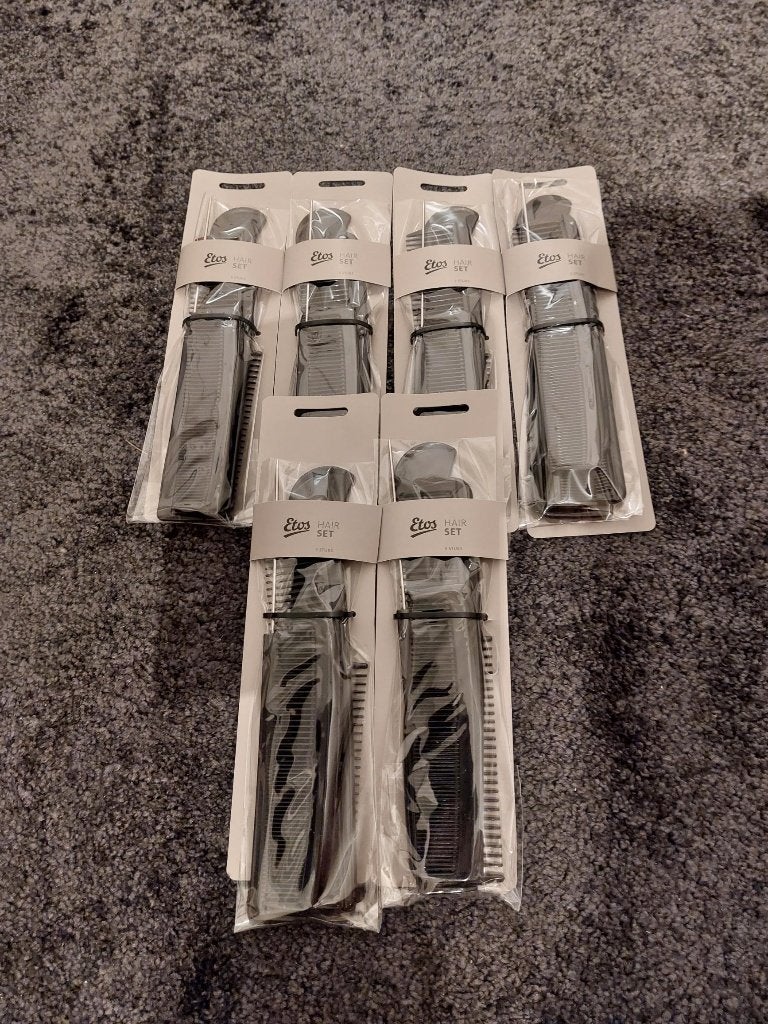 Etos Kammen Set - 6 verpakkingen met 5 kammen per set, Ophalen of Verzenden, Nieuw, Kam of Borstel