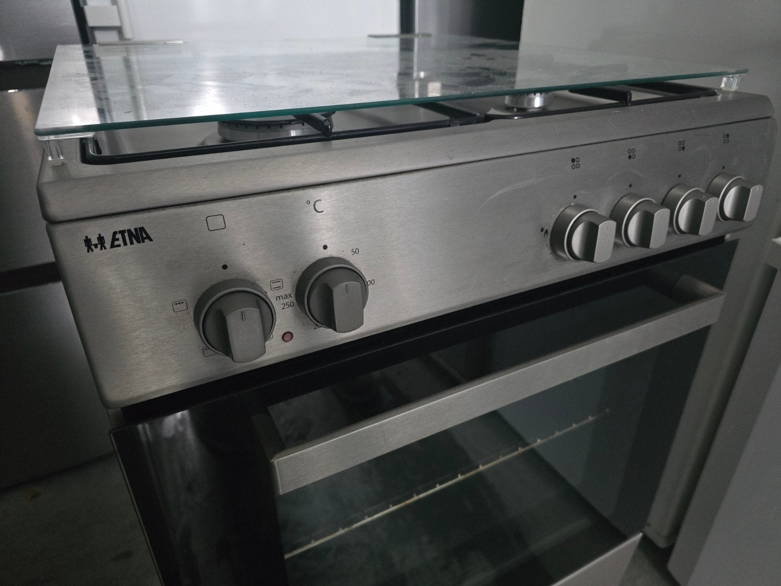 Keurig ETNA RVS gasfornuis met elektrische oven! Garantie!✅️, Etna, Etna, Grill, Zo goed als nieuw