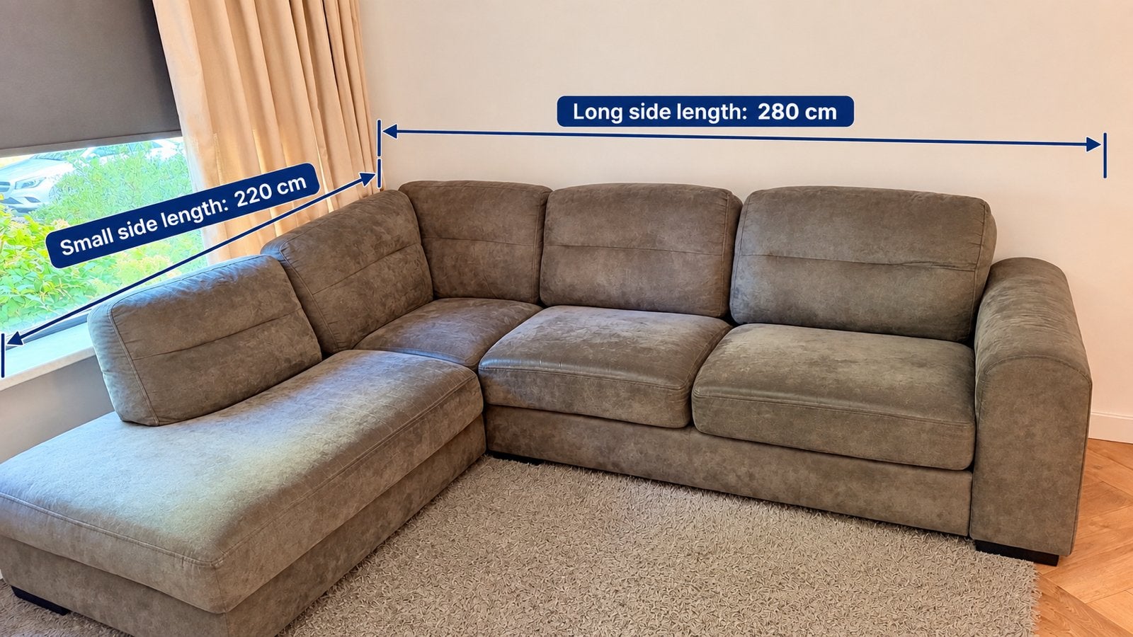 L-Shaped Sofa / Corner Couch – Excellent Condition, Huis en Inrichting, Ophalen, Zo goed als nieuw
