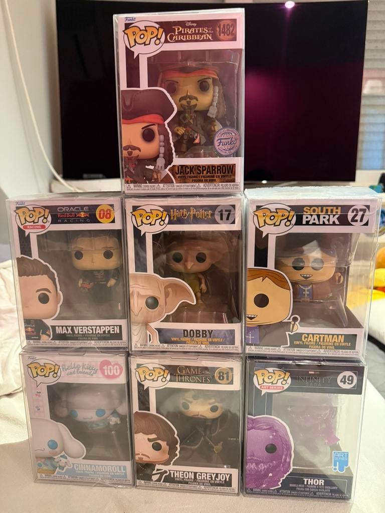 Funko Pop set | Jack Sparrow SE + Max Verstappen enz, Ophalen of Verzenden, Zo goed als nieuw