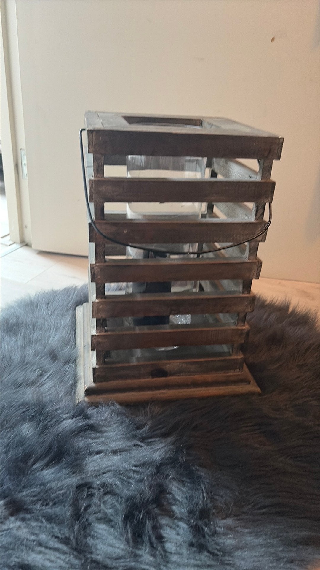 Houten lantaarn, Ophalen, Zo goed als nieuw, Hout