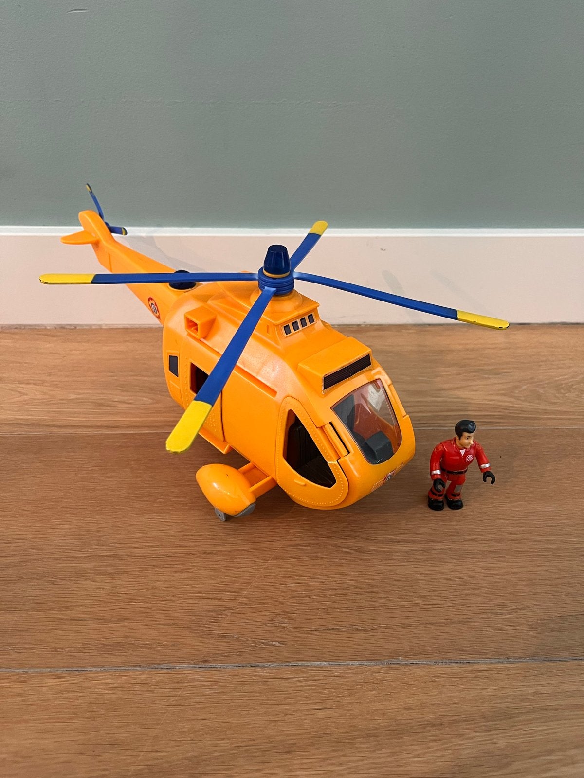 Brandweerman Sam Helikopter met figuur, Kinderen en Baby's, Ophalen, Gebruikt