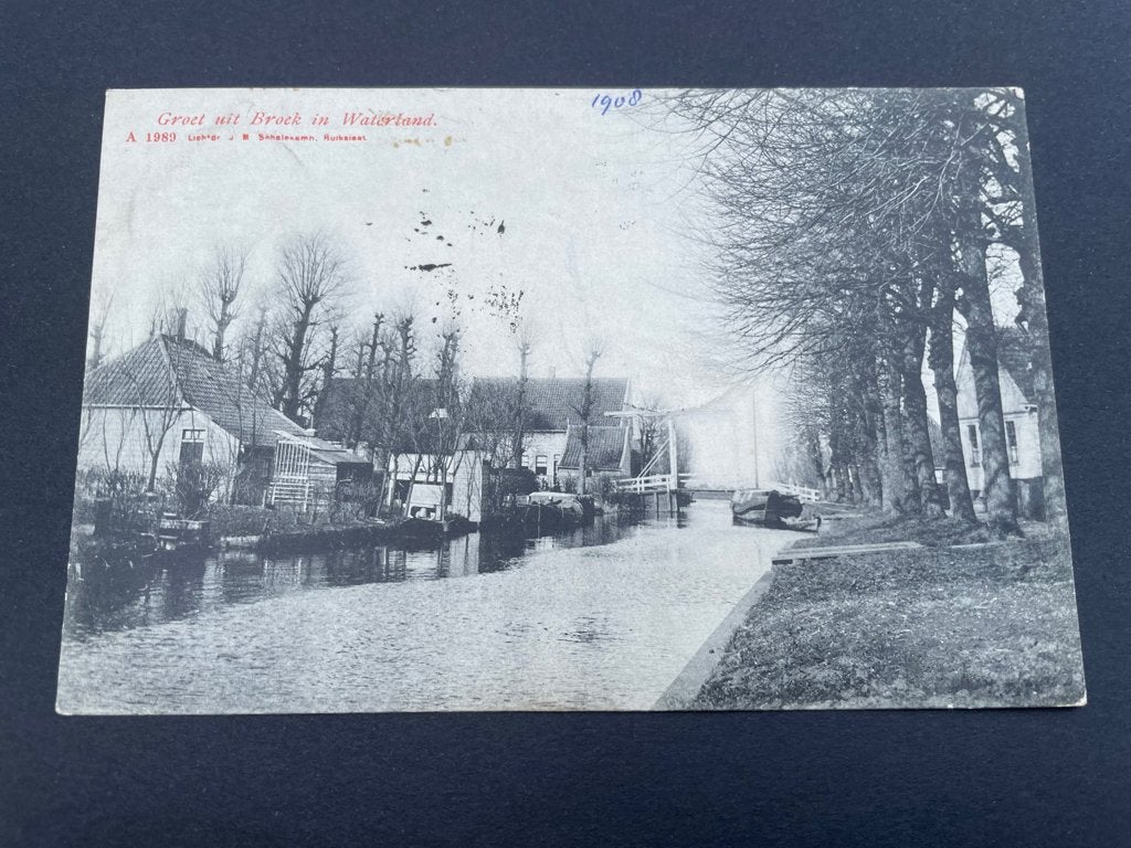ak.van Broek in Waterland ; Groeten uit Broek in Waterland., Verzenden, Voor 1920, Noord-Holland