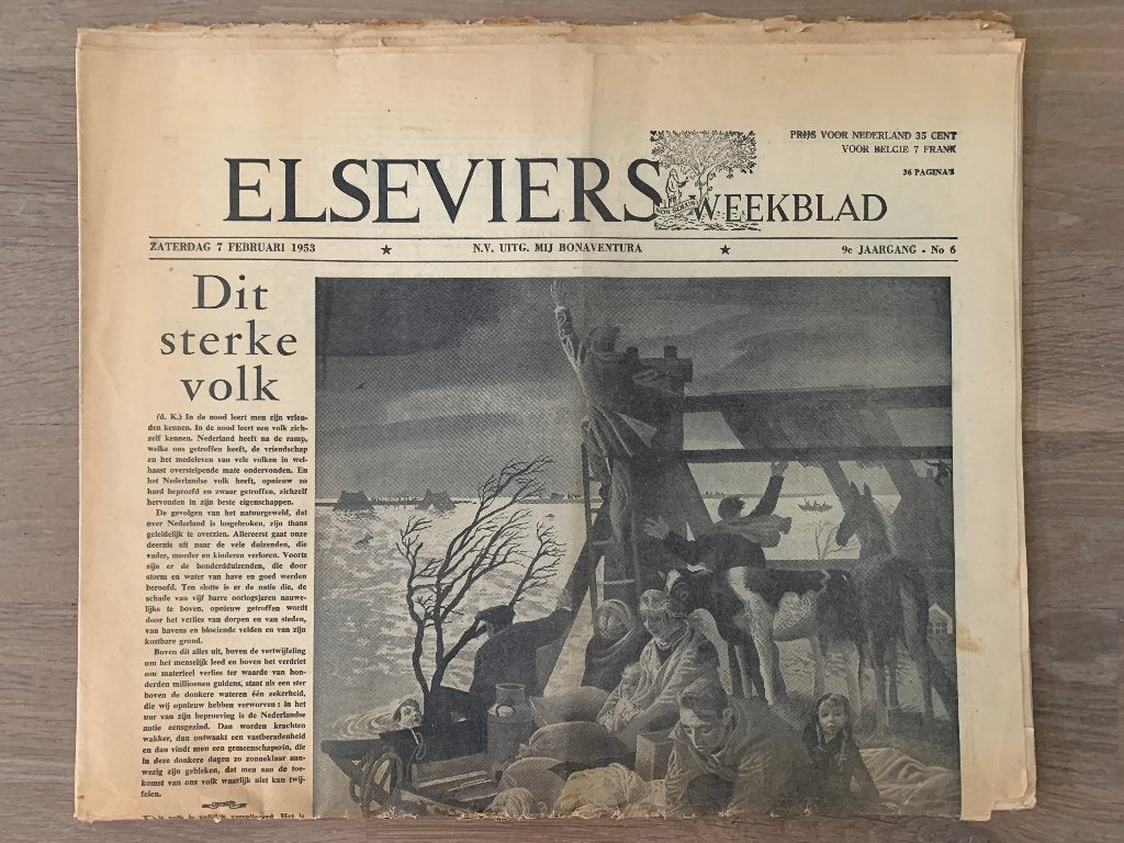 Watersnoodramp 1953 zeeland / div kranten, Ophalen of Verzenden, Gelezen
