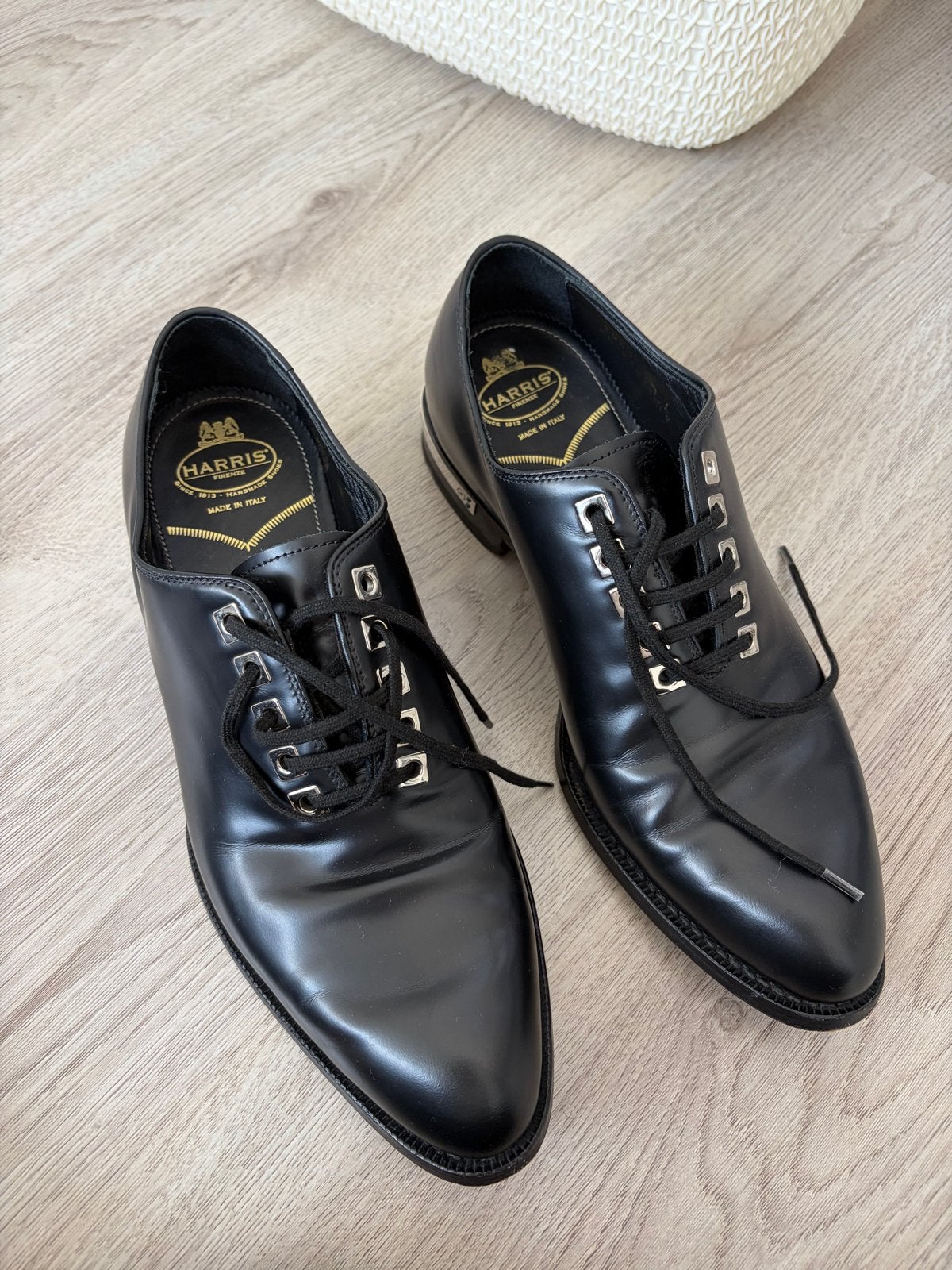 Harris handmade schoenen - een keer gedragen, Kleding | Heren, Zwart, Ophalen of Verzenden, Zo goed als nieuw, Veterschoenen