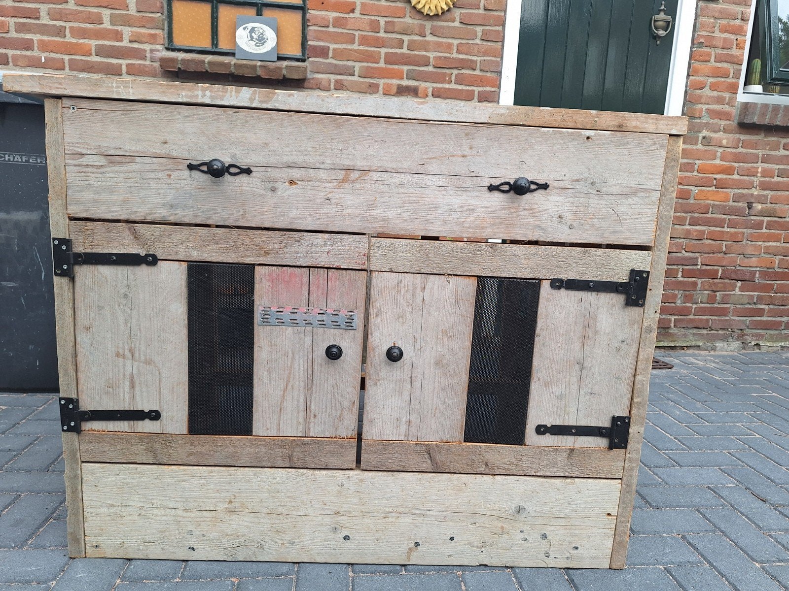 Robuuste houten bench ombouw, Ophalen, 110 cm of meer
