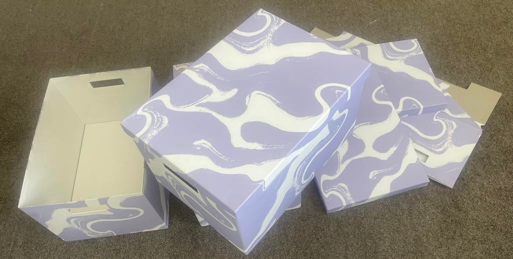 4x Lila opbergdozen Ikea!, Ophalen, Zo goed als nieuw