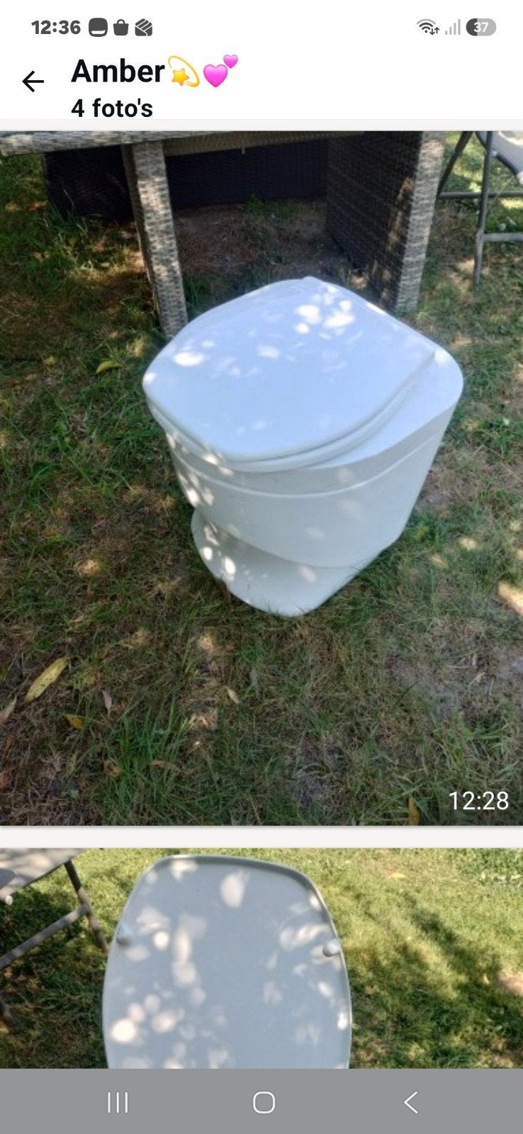 compost toilet, Ophalen, Zo goed als nieuw