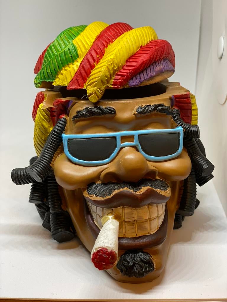 Rasta Jamaican Asbak, Ophalen, Zo goed als nieuw, Asbak