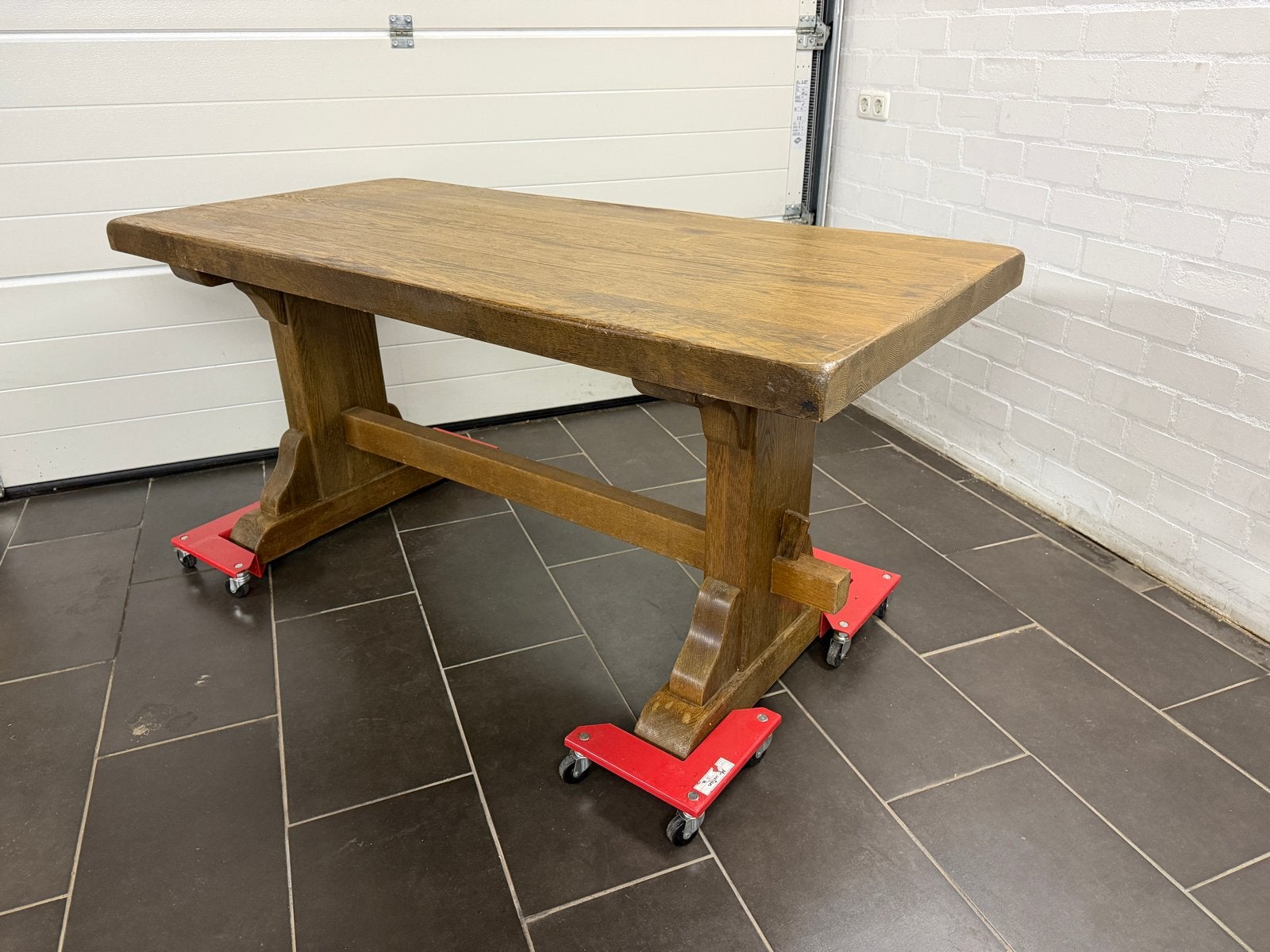Oude massief eiken kloostertafel 170x80cm, Ophalen