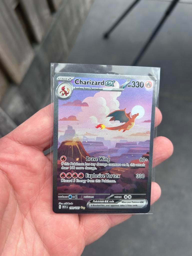 Charizard ex 199/165, Ophalen of Verzenden, Nieuw