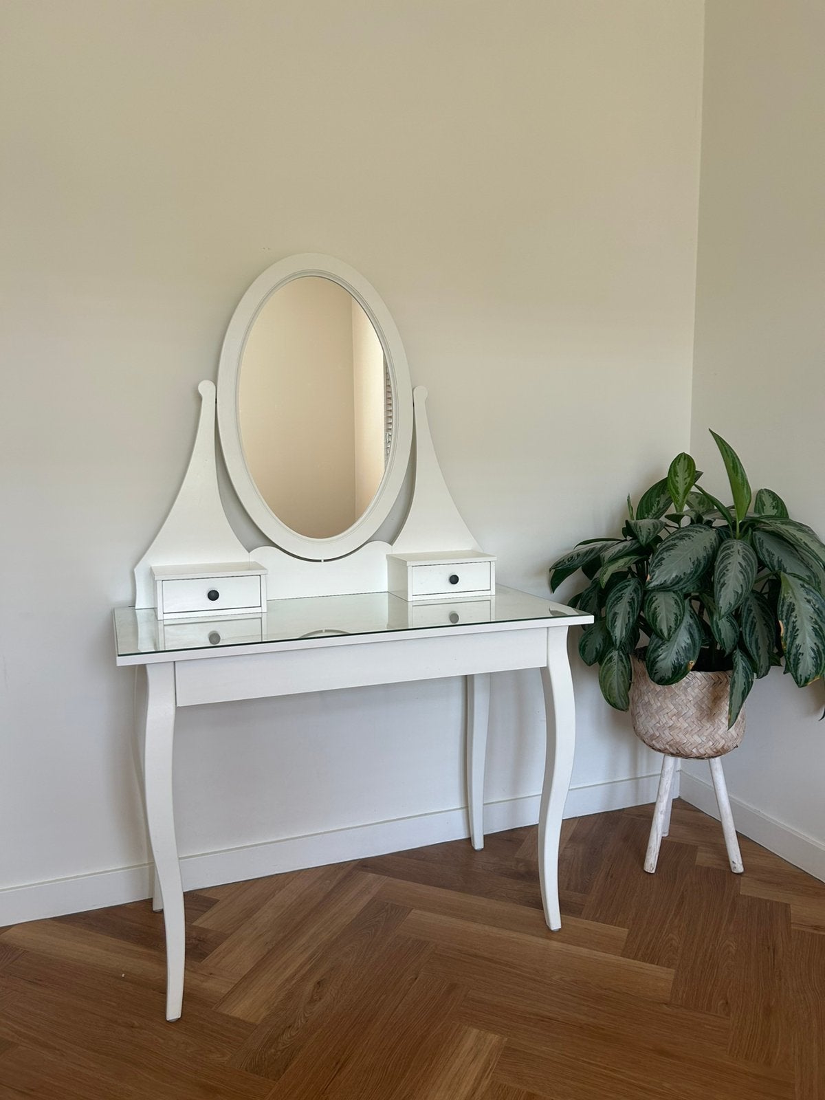 Kaptafel wit, Ophalen, 50 tot 100 cm, Zo goed als nieuw, Elegant