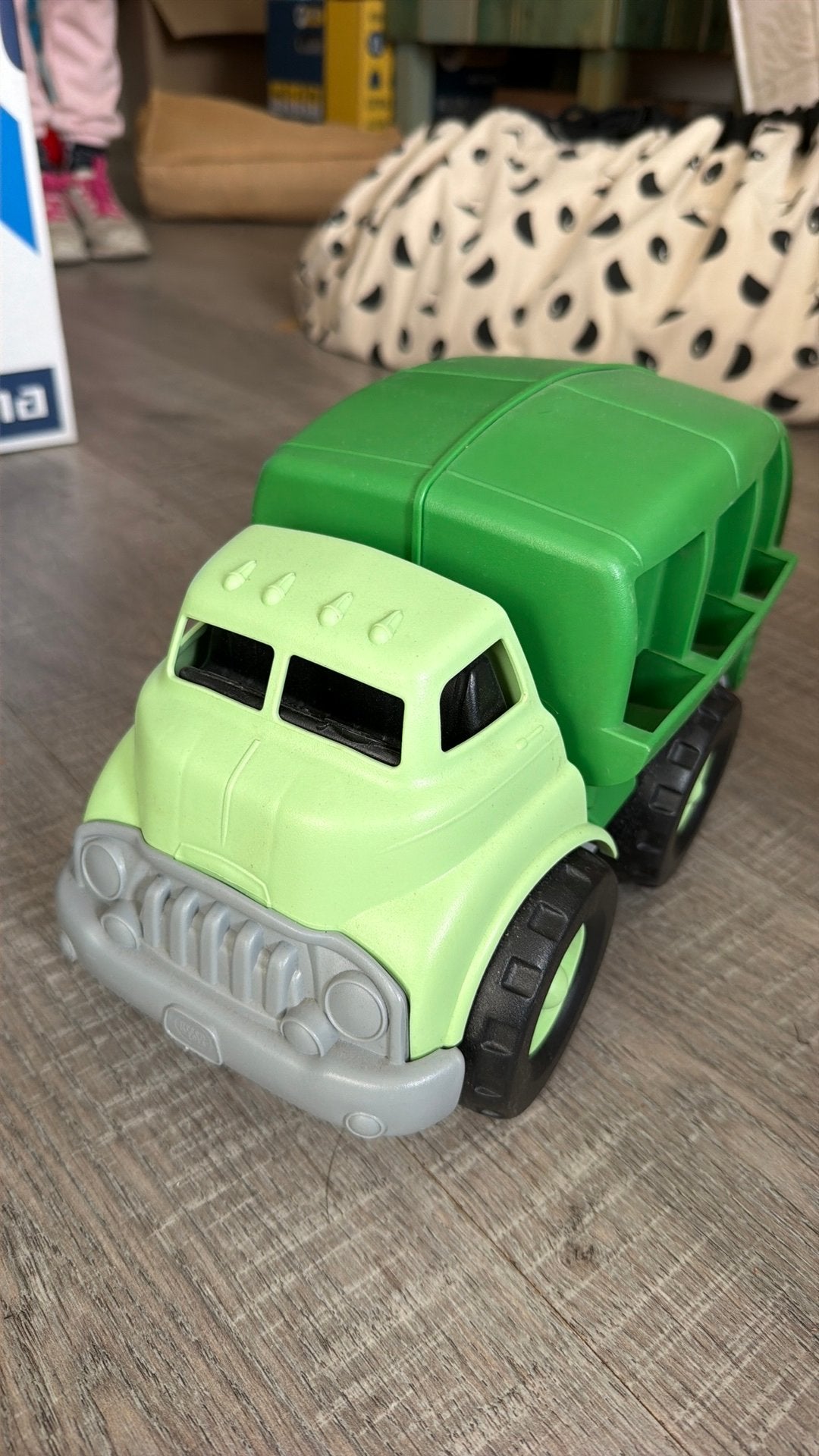 Green Toys vuilniswagen van gerecyclede melkflessen, Ophalen of Verzenden, Zo goed als nieuw