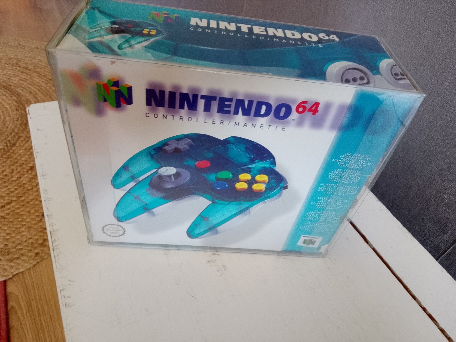 Nintendo 64 clear Blue boxed, Ophalen of Verzenden, Zo goed als nieuw, Met 1 controller