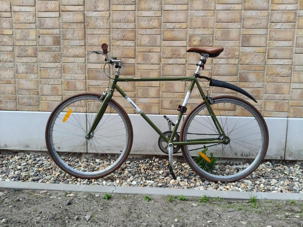 Single Speed Herenfiets 59cm – Licht & Perfect voor Stad, Fietsen en Brommers, Fietsen | Heren | Herenfietsen, Gebruikt, Velgrem