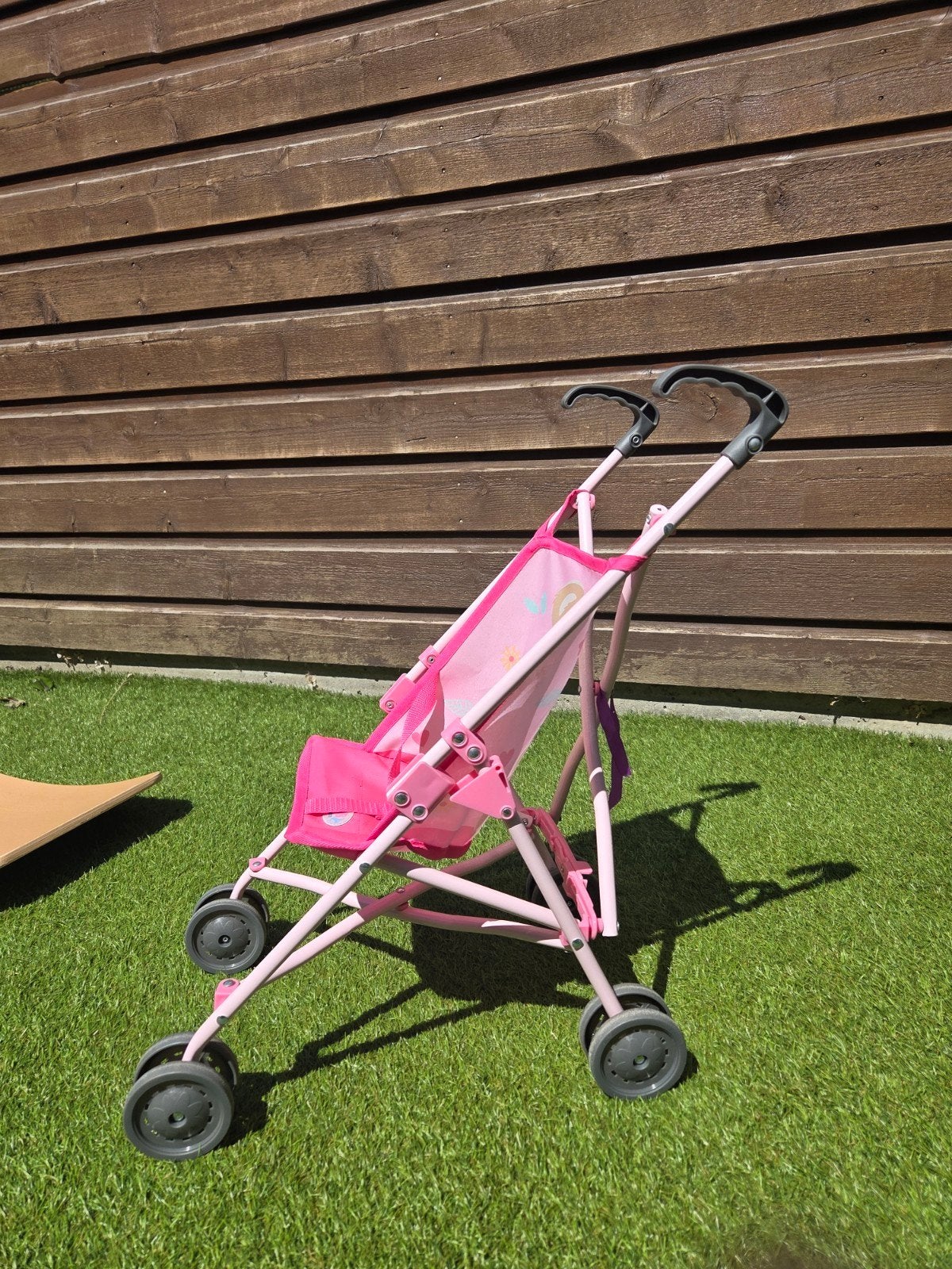 Roze poppenbuggy met beerprint, Ophalen, Gebruikt, Overige typen