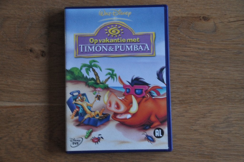 DVD Op vakantie met Timon & Pumbaa, Cd's en Dvd's, Animatie, Inclusief doosje, Ophalen of Verzenden, Zo goed als nieuw