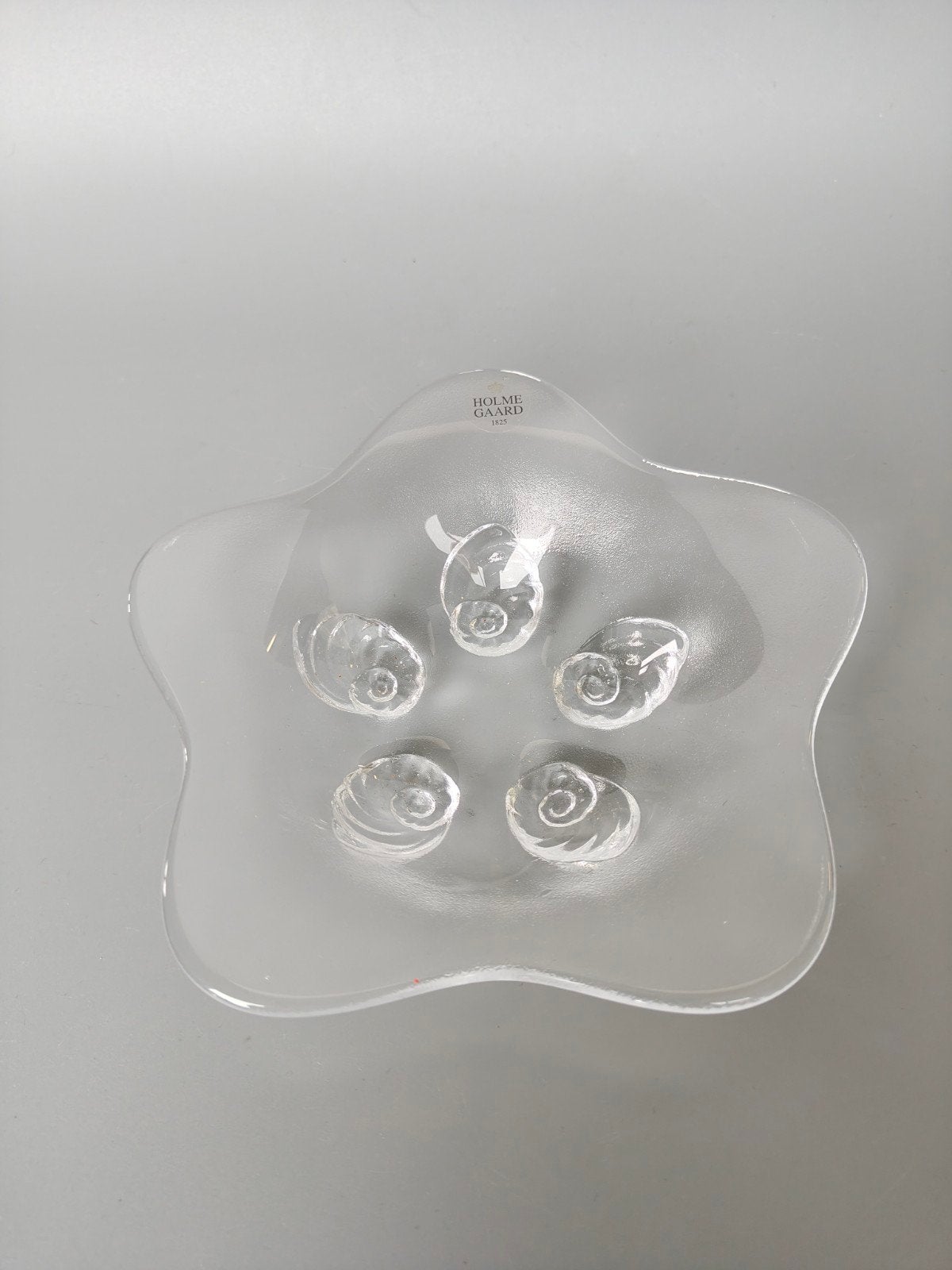 Holmegaard vintage design glas schaal schelpen origineel eti, Verzenden