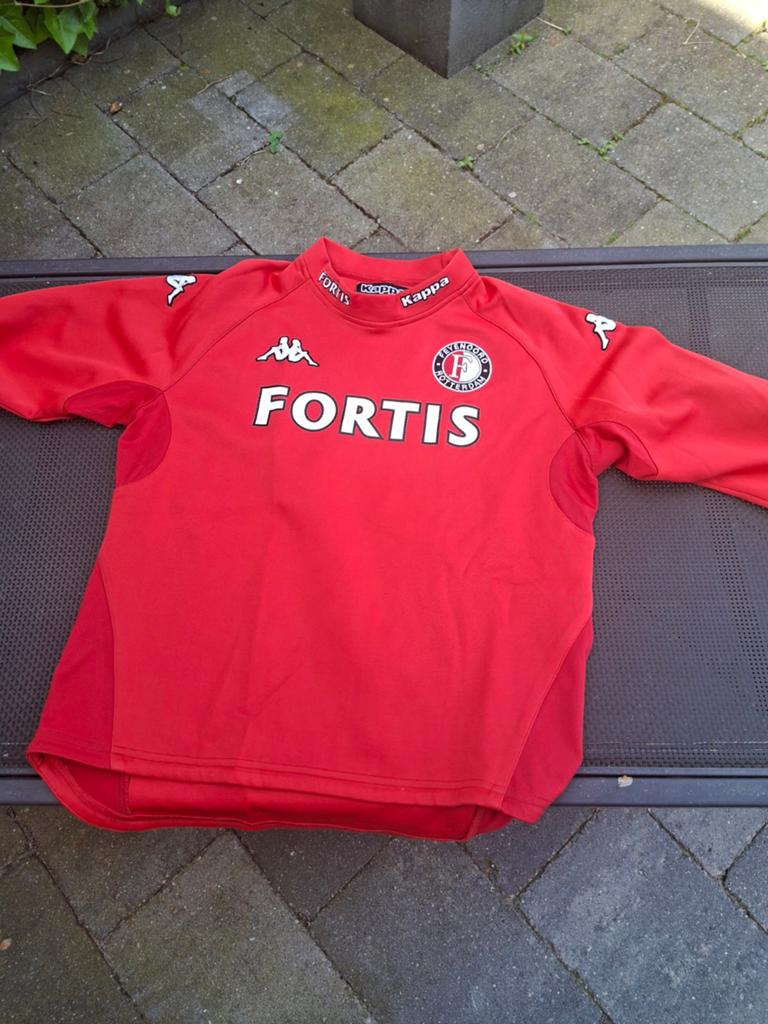 Feyenoord trainingstrui rood maat M, Maat S, Ophalen of Verzenden, Zo goed als nieuw, Shirt