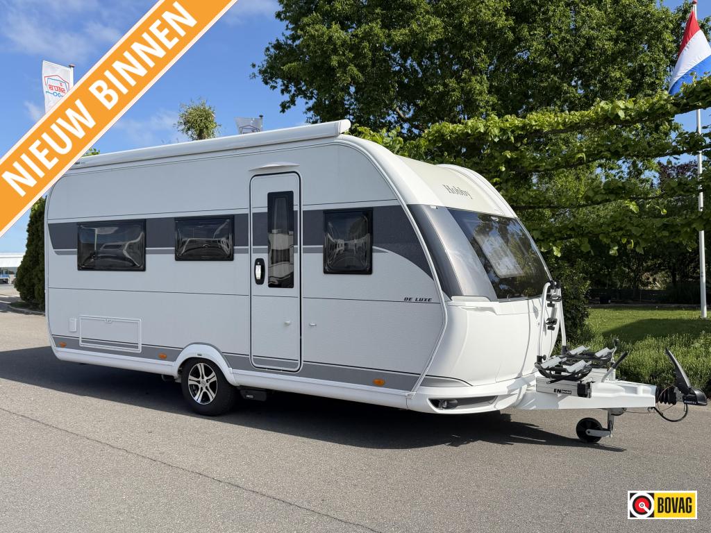Hobby De Luxe 460 LU Mover,Luifel,Fietsdrager enkele bedden, Caravans en Kamperen, Caravans, Rondzit, Hobby, Bedrijf, 4 tot 5 meter